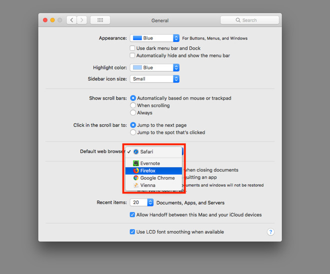 set automatic app for file types mac
